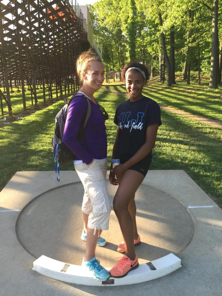 R. Johnson & M. Banic Shot Put Record Holders for ALJ (05.14.15)