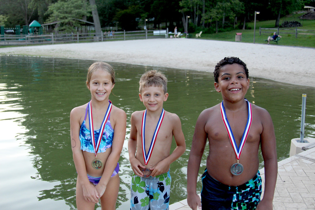 Ages 8 & Under Winners: (above l-r) Katelyn Johnstone, Owen Lapetina, Damien Errickson.