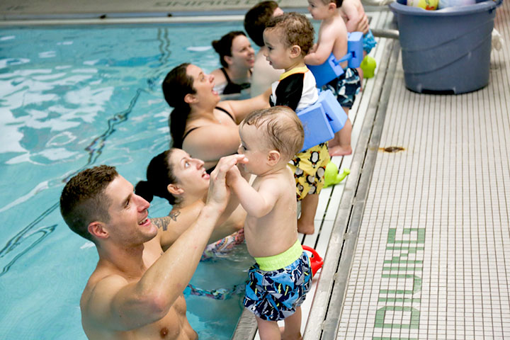 (above) Westfield Area Y Parent/Child swim classes provide a great opportunity to bond.