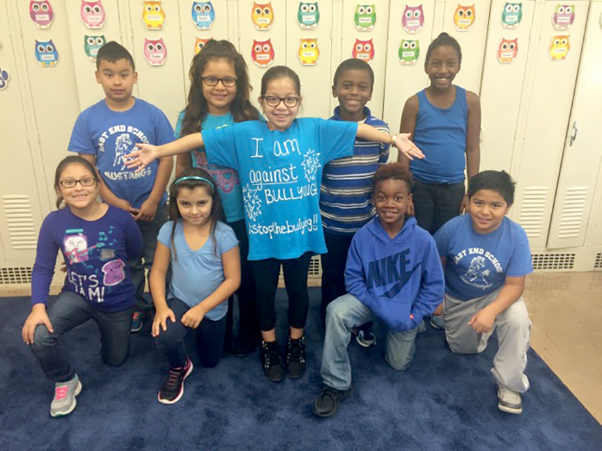 (above back row, l-r): Brian Rosas, Kathiana Saldarriaga-Hernandez, Kyle Irving, Nonnie Dean Center: Natalie Moya (front row. l-r): Destiny Mazariegos, Sophia Accardo, De'Shaun Stephens, Joshua Atusparia-Urbina