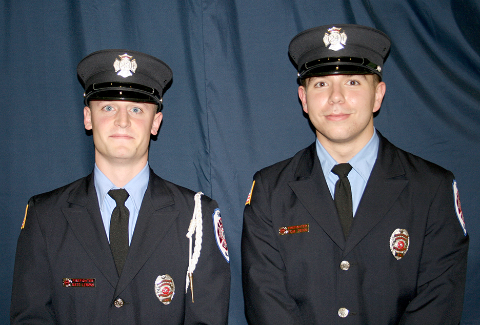 (above, l-r) Summit Fire Dept's Two Grads, Thomas Penn and Matthew Lemons.