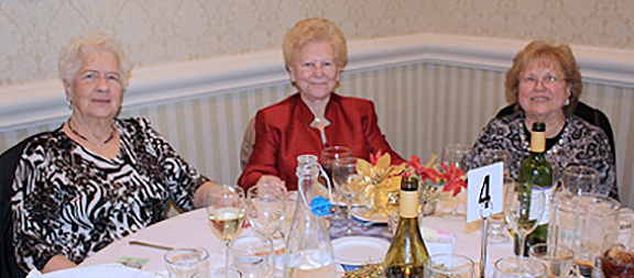 (above) Kenilworth Seniors Zita Ehmann, Maria Ticki and Dolores Budsock celebrating the clubs 51 years.