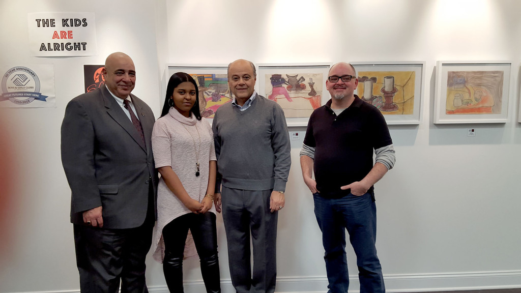 (above) One of our Artists with, Russell Triolo, CEO Boys & Girls Clubs of Union County; Gene Jannotti, GWACC Executive Director; Robert Langdon, Curator and Manager Gallery U.
