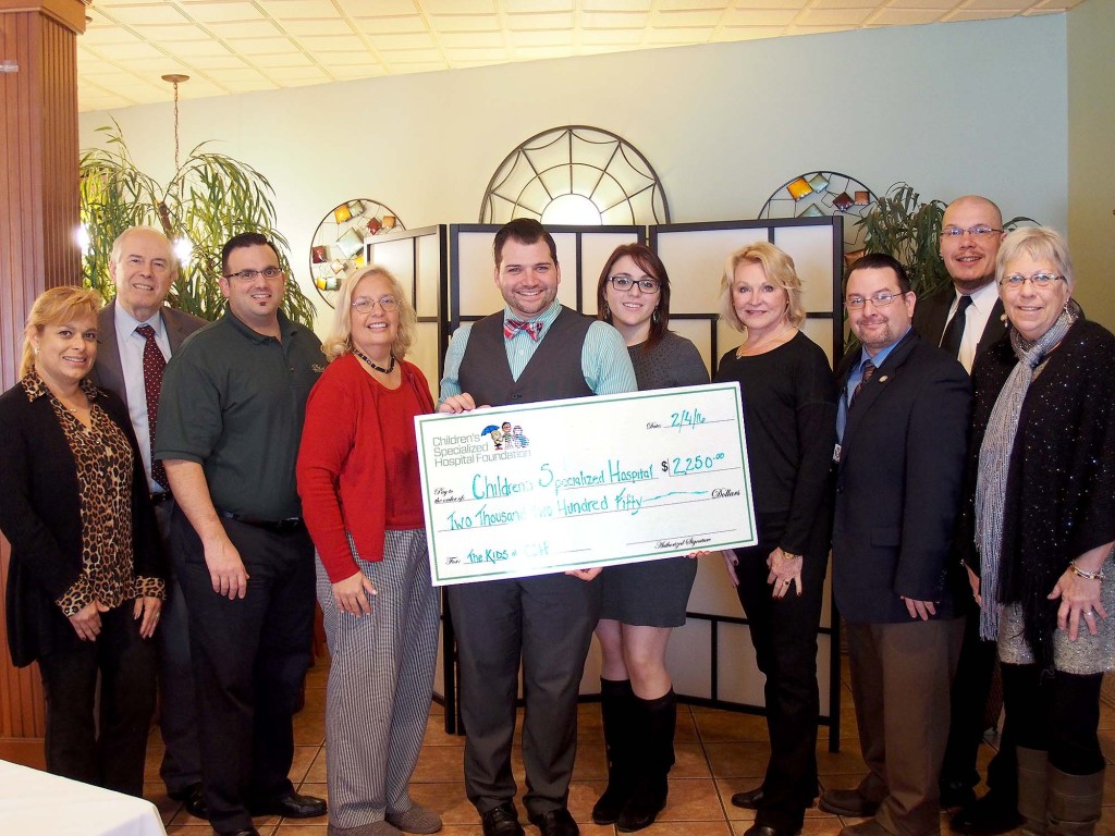 (above l-r) Linden Kiwanis club members Xiomara Turcios, Michael Merlo, Ben Sheedy, June Lazaro, Billy Cardone - Community Engagement Coordinator, Alexis D’Anton - Community Engagement Coordinator for Childrens Specialized Hospital, Lois Bass, Christopher Kolibas - President of Linden Kiwanis, Danny Robertozzi Ed.D, and Dolores Maslo.