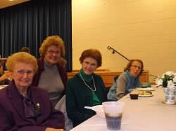 (above, l-r) Enjoying the celebration are Joan Bieszczak, Rosemarie Graziano, Pat Knodel and Amelia Theodos.