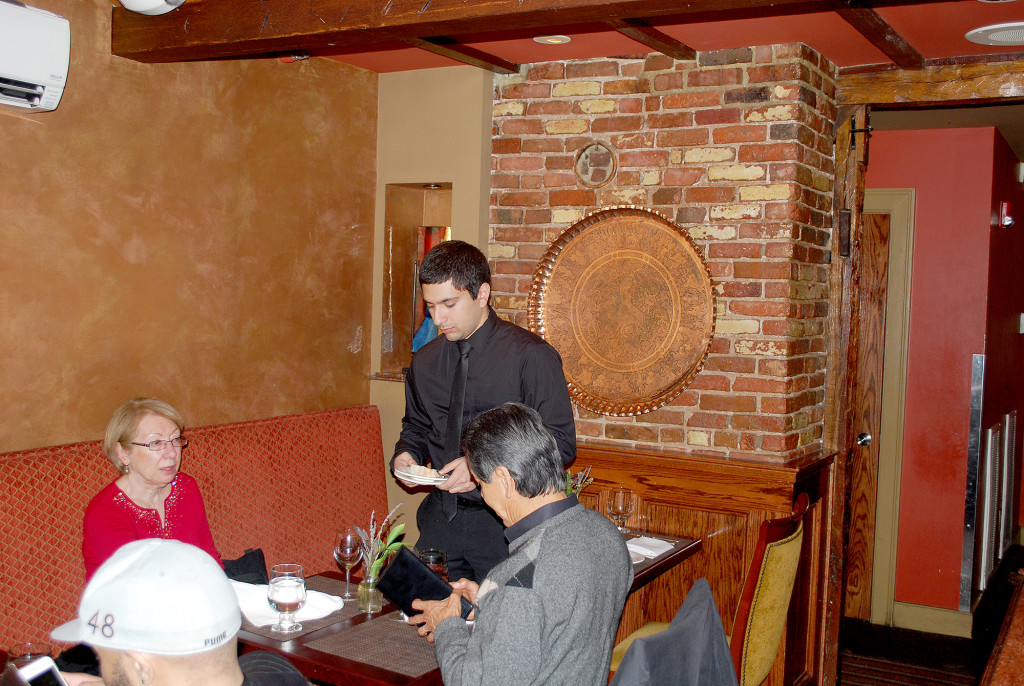 (above) An enjoyable meal served by Peter Quinones.