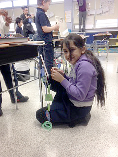 (above) Sarai Aguirre enjoying the lesson.