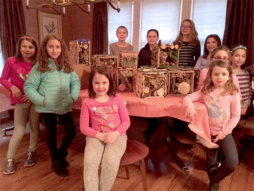 (above) Junior members of the Rake and Hoe Garden Club.