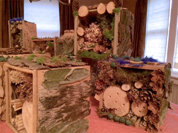 (above) Some of the completed “bugdominiums”.