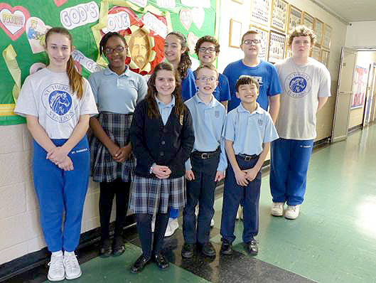 (above, back, l-r) Makayla Koski, Melody Cadet, Stephanie Mendes, Andre Lissinna, Matthew Payne, Luke Bollwage. (front, l-r) Gianna Vaynberg, Richard Harrington, Alex Han.