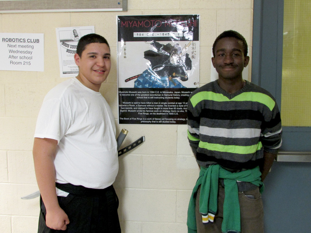 (above) Isaiah Medina and Daniel Duncan Portraying Miyamoto Musashi.