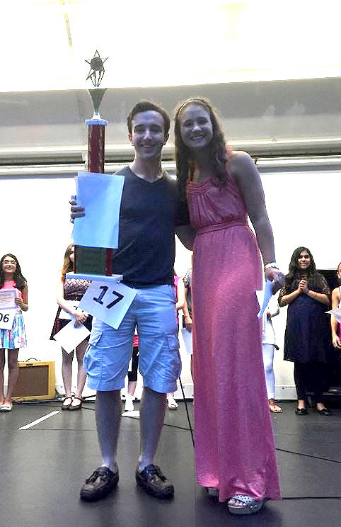 (above) Last year's winner of “Warren’s Got Talent” competition Michael Arrom is pictured with Gillian Erlenborn.