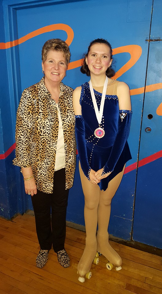 (above l-r) Coach Mary Dunham and Jaclyn Beviano.