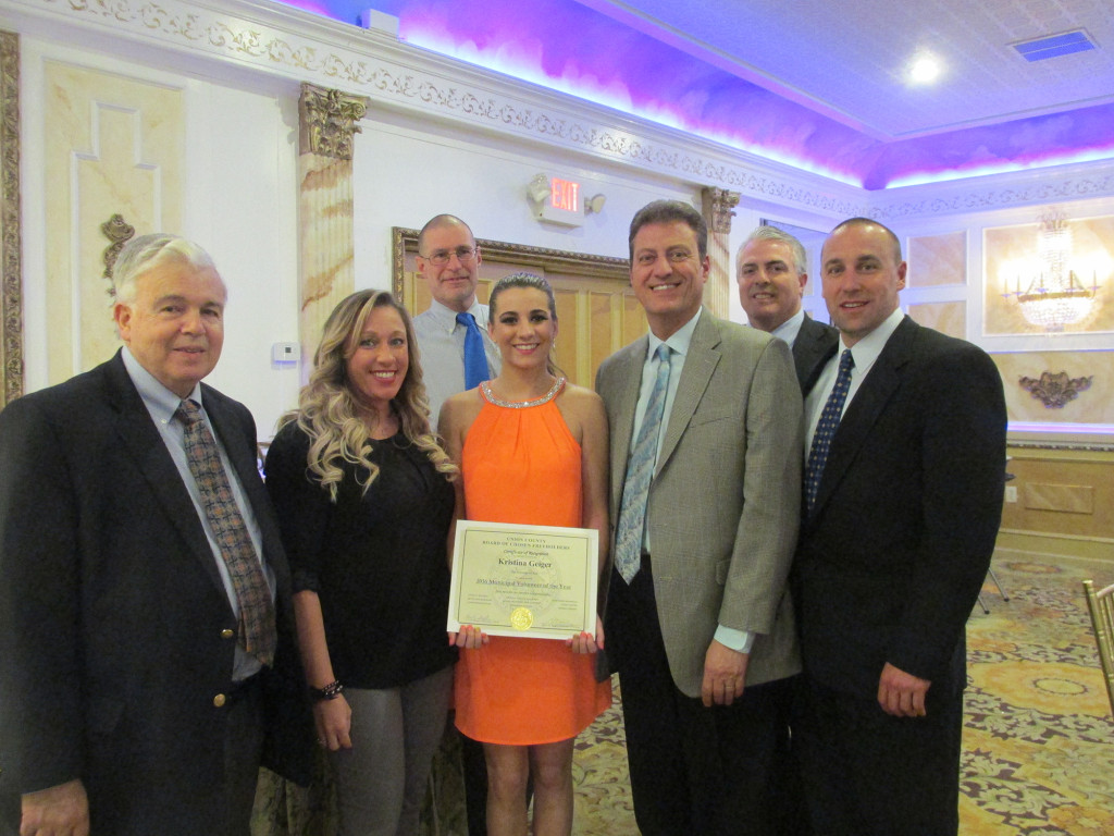 (above) The Governor’s Council on Alcoholism and Drug Abuse held their Annual Volunteer Recognition Dinner at the Galloping Hill Caterers on May 10th. Clark’s recipient was ALJ senior Kristina Geiger. Kristina was nominated for all the volunteer work she has done while in high school. Heroes and Cool Kids, Students Against Cancer, president of Key Club, Peer Leader, and Relay for Life are just a few of her v olunteer efforts. In attendance at the dinner were Drug Alliance committee member Henry Varriano, ALJ High School Teacher Jamie Wronski, School Counselor Steve Kalblein, Kristina Geiger, Municipal Coordinator for Clark Ralph Bernardo, ALJ Principal Rick DelMonaco, and Detective Brian Soos.