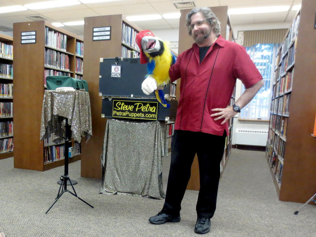 (above) Animal Games featuring ventriloquist and puppeteer Steve Petra. Children and their families were entertained with comedy magic, and puppetry as they learned about helping to keep animals safe and healthy by taking care of our environment. This program was funded by a Clean Communities Grant given to the Borough of Kenilworth.