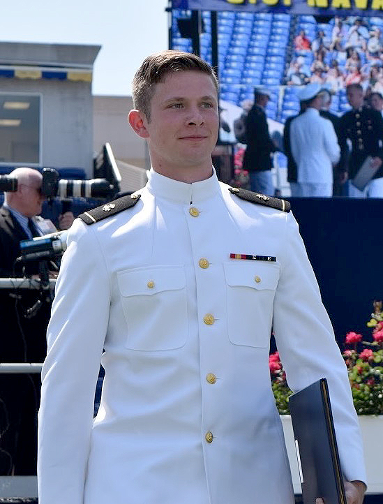 (abover) Ensign Strotz is a 2012 graduate of Cranford High School.
