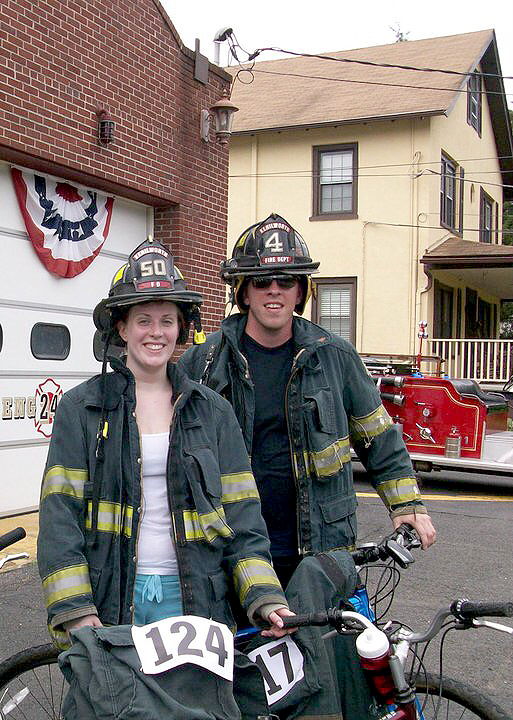 (above) Kenilworth Fire Department Lieutenant Dave Krill and his wife Nicole.