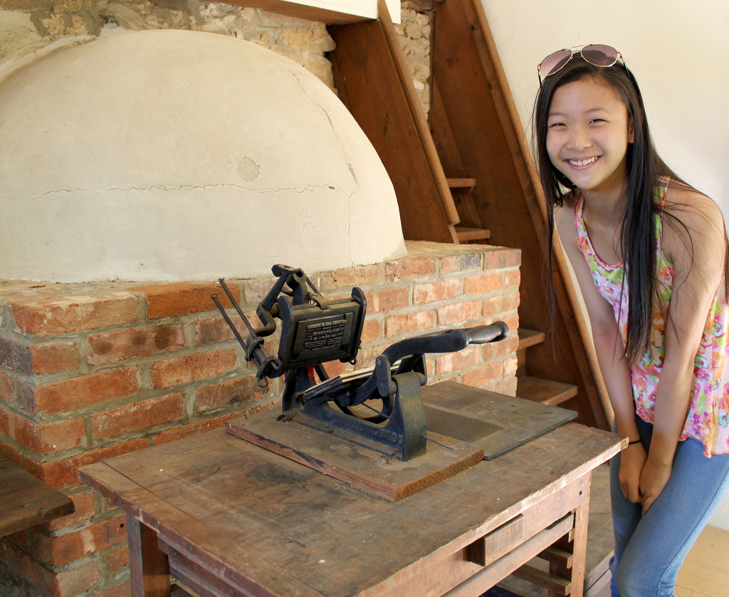 (above) Cayla Park steps back in time at the Kirch-Ford house.