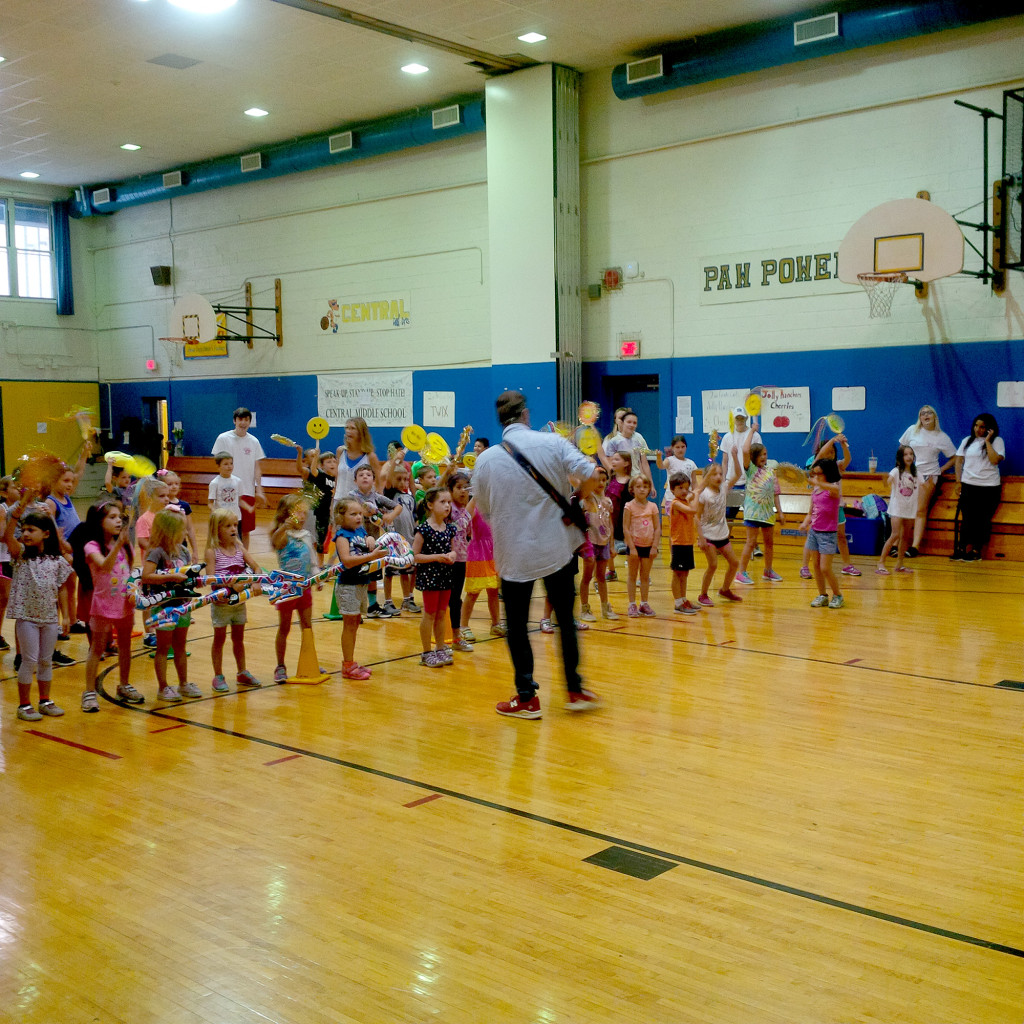 (above) Presley & Melody came to visit again this year. They are great at getting the campers (and counselors!) up and moving and dancing.