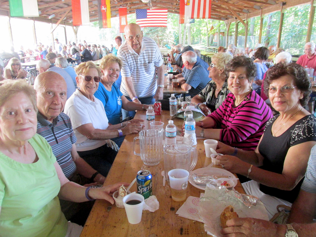 (above) The Clark Senior Citizens were invited to the annual Senior Barbecue held at the Deutscher club in Clark over the summer. Over 300 attended the complimentary luncheon complete with food, dessert, and music. Mayor Sal Bonaccorso spoke briefly and introduced the township employees who helped serve the seniors. A great time was had by all.