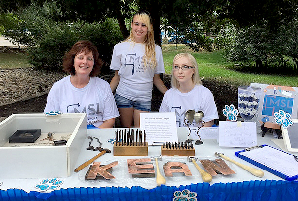 (above l-r) Metalsmiths Marianne Jennings, Amanda Mikulewicz and Kelli Hayes won the $500 grand-prize at this year's Kean Day celebration.