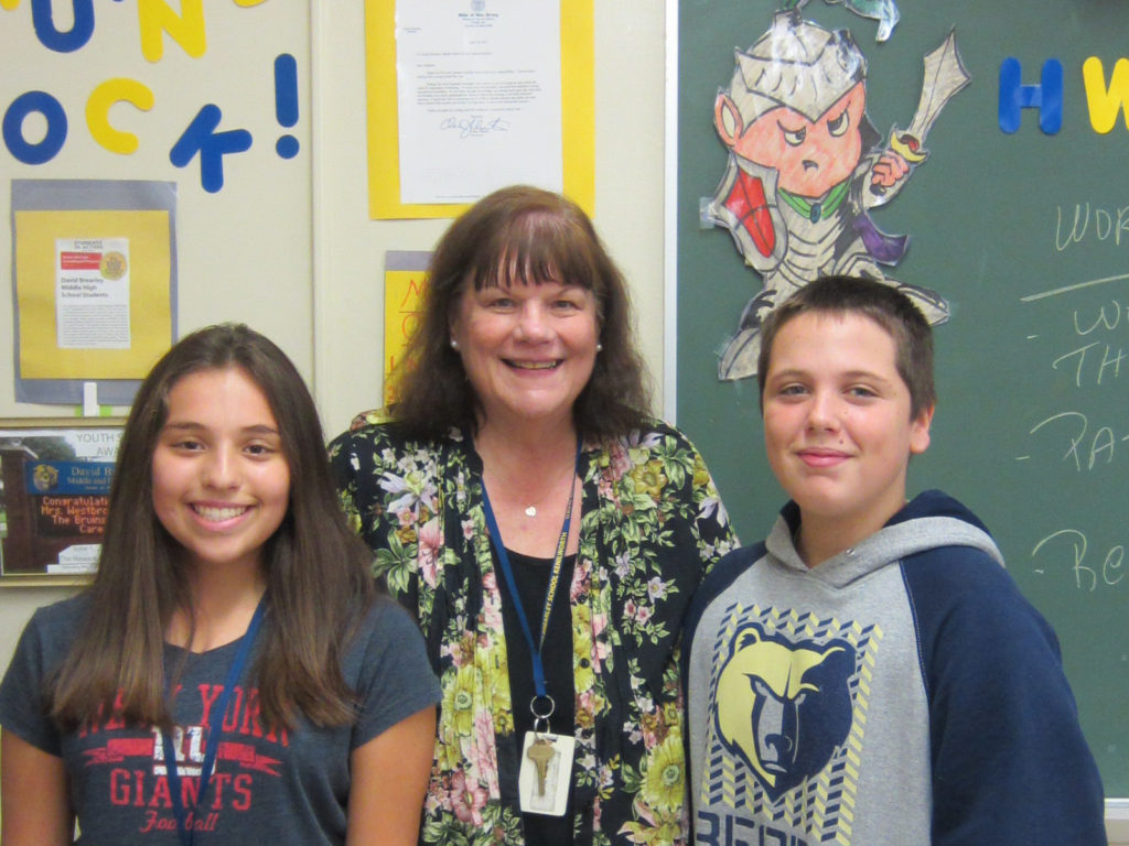 (above l-r) Isabela Russo Diuro, Mrs Diana Westbrook, and Michael Padula