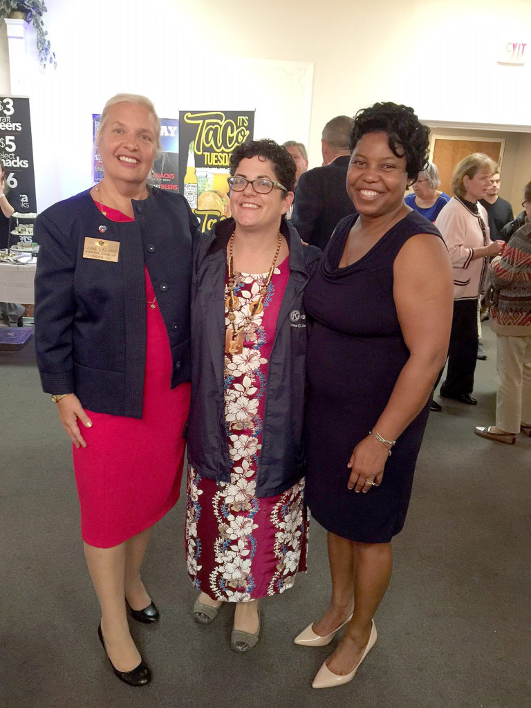 (above l-r) Kiwanis Club officials June Lazaro, Laura Leibowitz, and Sabina Elson.